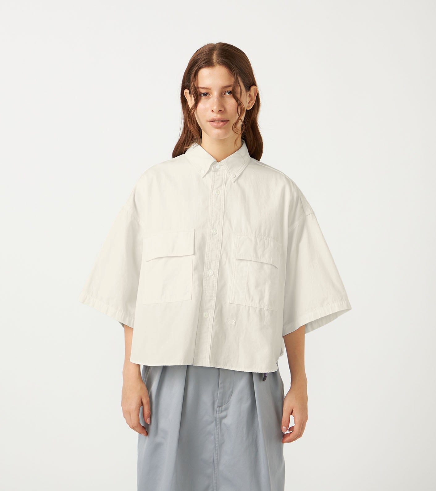 Button Down Field S/S Cropped Shirt (THE NORTH FACE Purple Label)